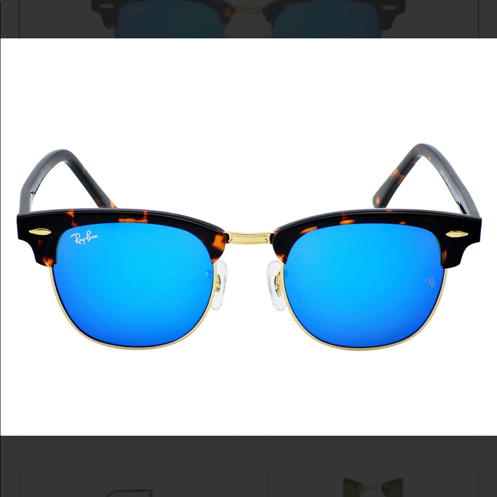 Ray Ban Clubmaster Blue Mirror sunglasses